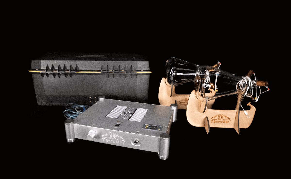 Collection of Theraphi components on a black background